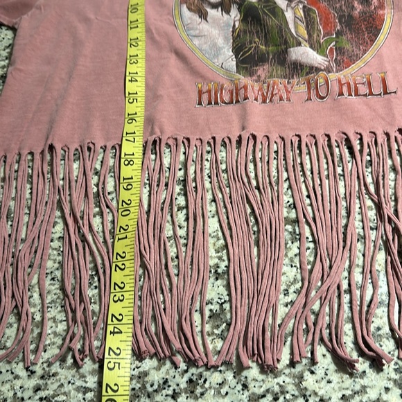 NWOT AC/DC Highway To Hell Fringe Graphic Tee - Picture 6 of 8